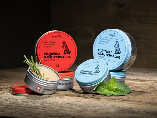 Puralpina Murmeli Kraeutersalbe Schweizer Produkte Swiss Made Shop