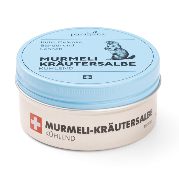 Puralpina Murmeli Kraeutersalbe kuehlend 100ml Swiss Made Shop